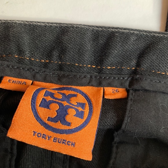 Tory Burch Black Biker Denim Legging - Picture 5 of 5